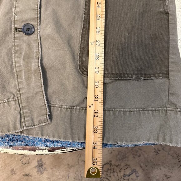Free People We The Free Women's Patchwork Military Utility Jacket Olive M - Picture 7 of 7
